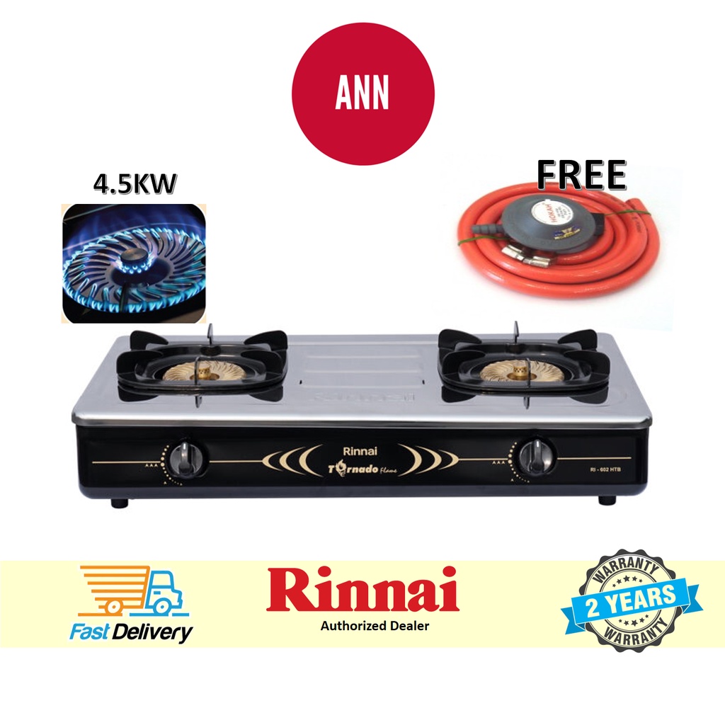 Rinnai RI602HTBS Dapur Gas Tornado Burner Gas Stove / Rinnai RI602HTB