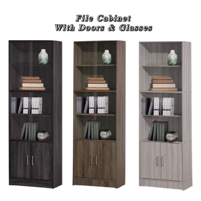 File With Doors & Glasses / Book Shelf /Utility Shelf Shopee