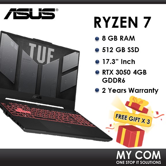 Asus TUF Gaming A17 FA707RCHX024W 17.3'' FHD 144Hz Gaming Laptop