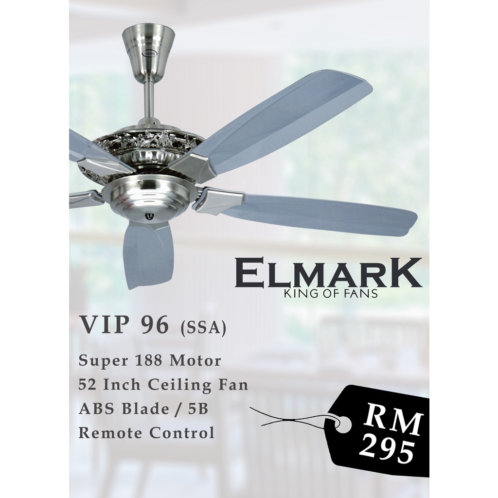 Elmark Ceiling Fan 52" VIP 96 (Silver) Shopee Malaysia