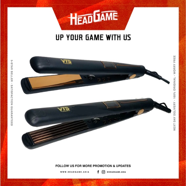 VTS Professional Titanium Straightening Iron Flat Iron Zig Zag Hair