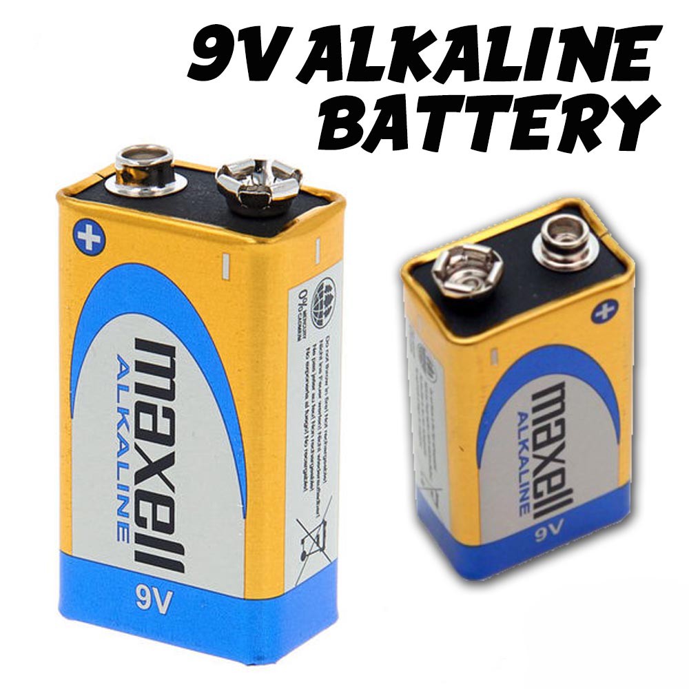 Maxell Alkaline Battery 9V / Bateri Alkaline Maxell 9V (1Pcs) 100