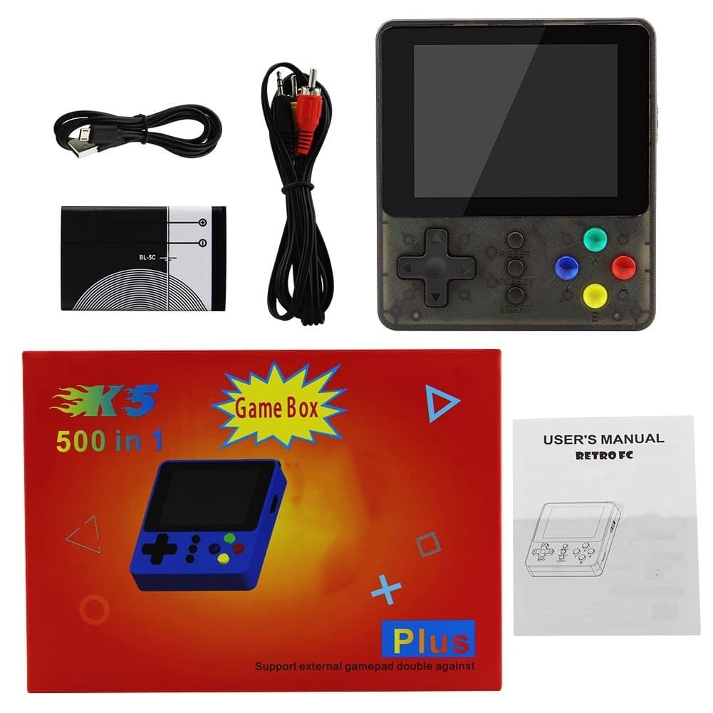 500 In 1 Mini Retro Handheld Game Console Emulator Portable Video