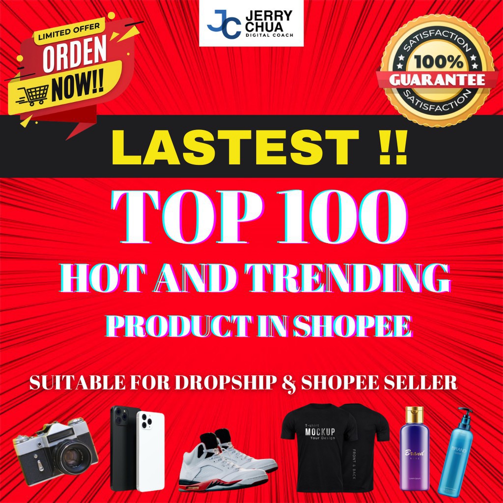 Latest TOP 100 HOT and TRENDING PRODUCT in SHOPEE HOT SELL PRODUCT in