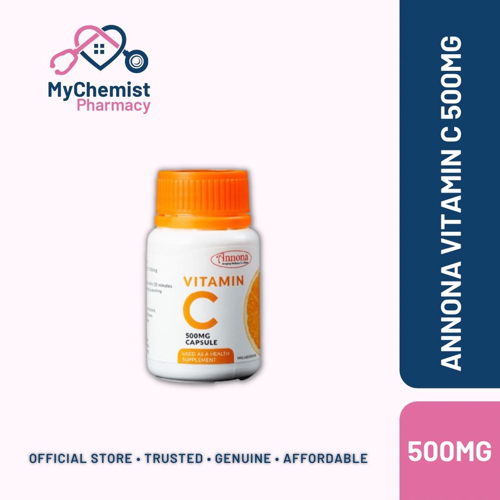 Annona Vitamin C 500mg 60's (Immune Badan / Selsema / Resdung) Shopee