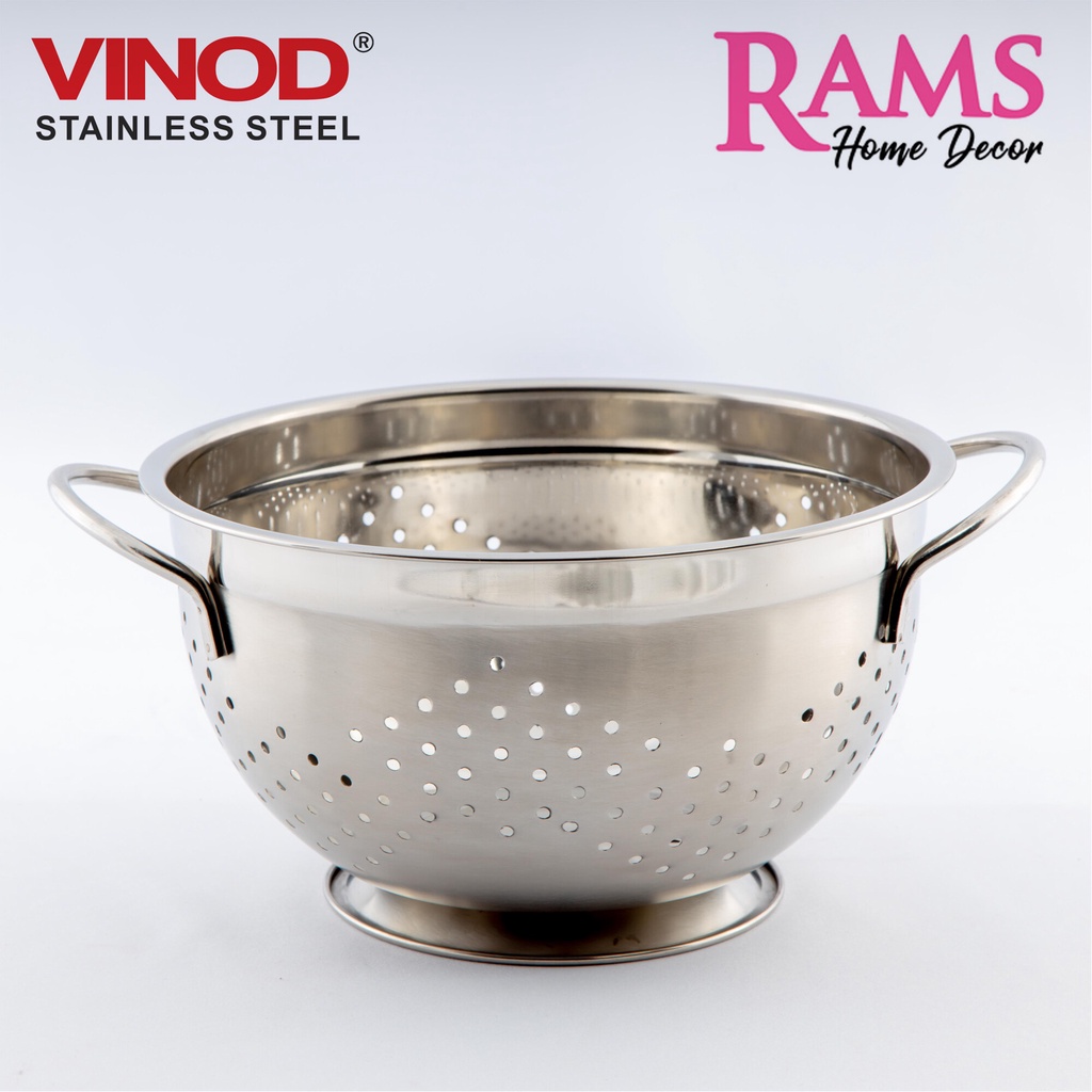 Vinod Stainless Steel Colander with Heavy Duty Handle Professional