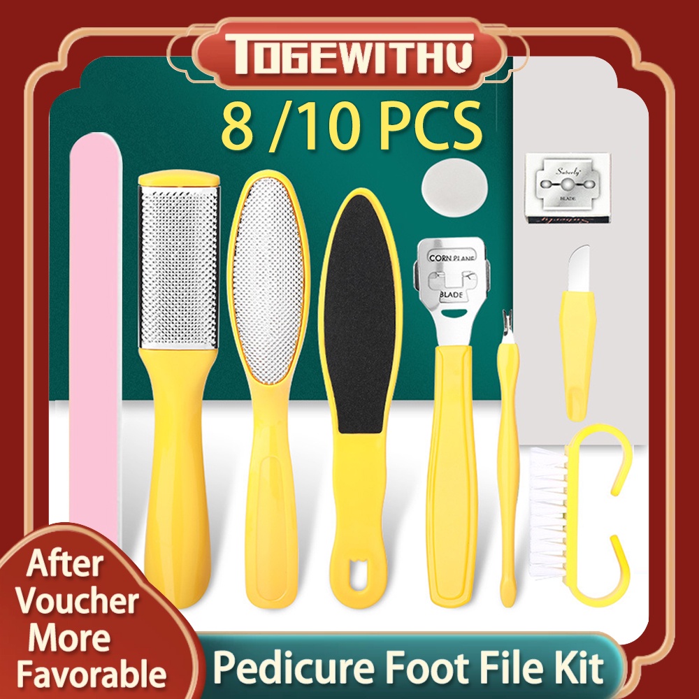 8PCS / 10 PCS Professional Pedicure Tools Set, Foot files Callus