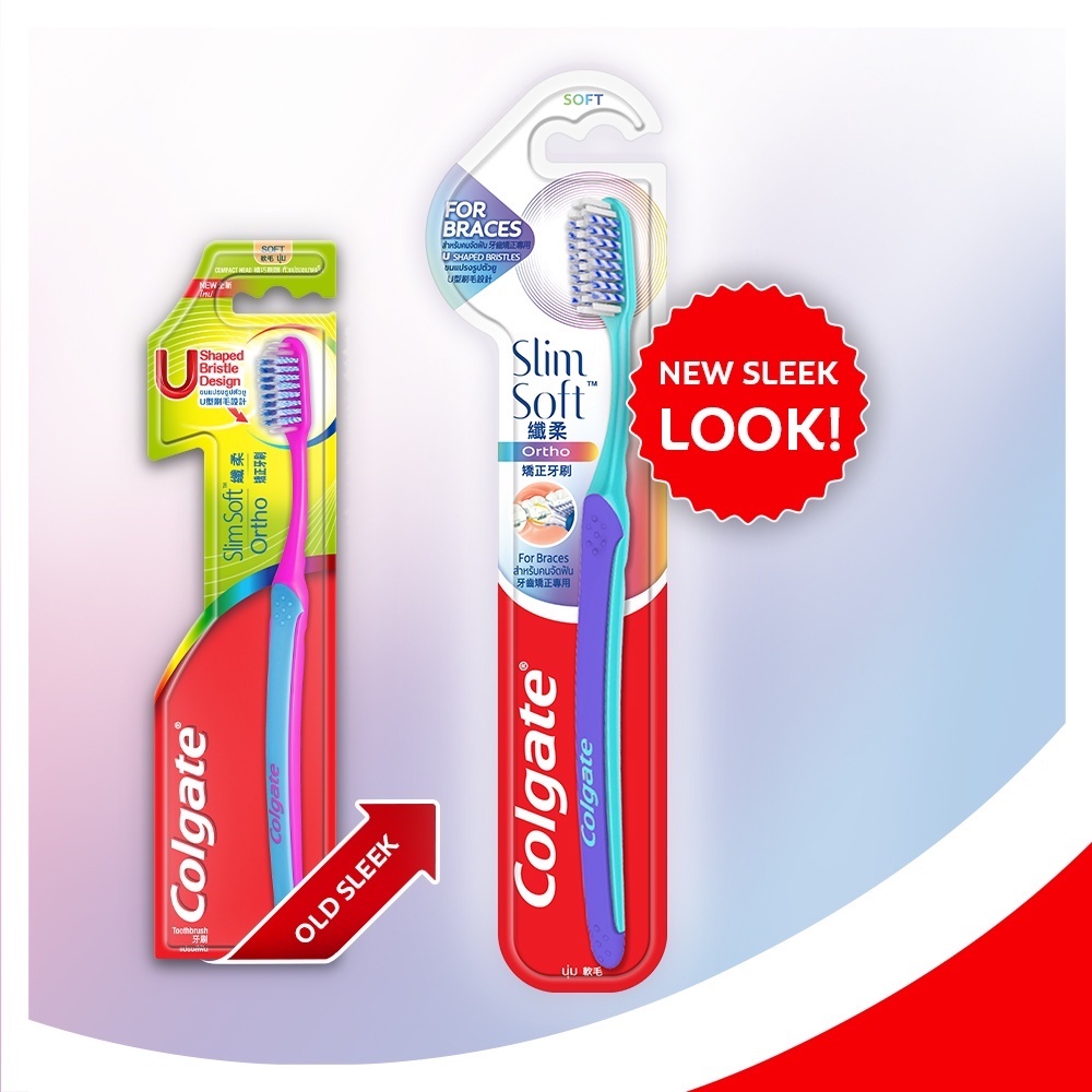 *With FREE GIFT* Colgate SlimSoft Ortho Braces Toothbrush (U Shaped