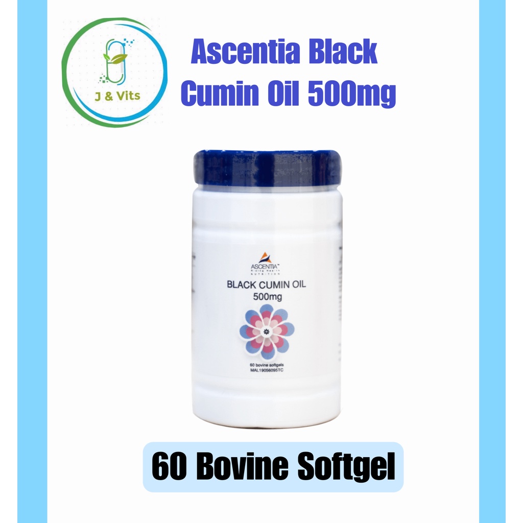 ( EXP 11/2023 ) Ascentia Black Cumin Oil (60 Bovine Capsules