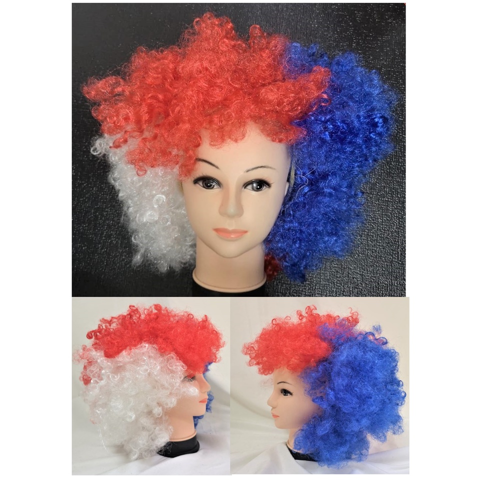 2022 World Cup Qatar National team Football Fan Wig France Malaysia