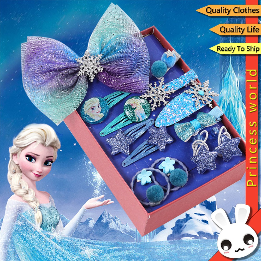 15pcs Frozen 2 Elsa Princess Kids Hair Accessories Cute Headwear Girls
