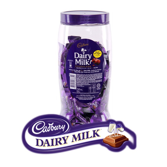 【NEW STOCK】Cadbury Dairy Milk Chocolate Jar (405g) 90pcs Shopee Malaysia