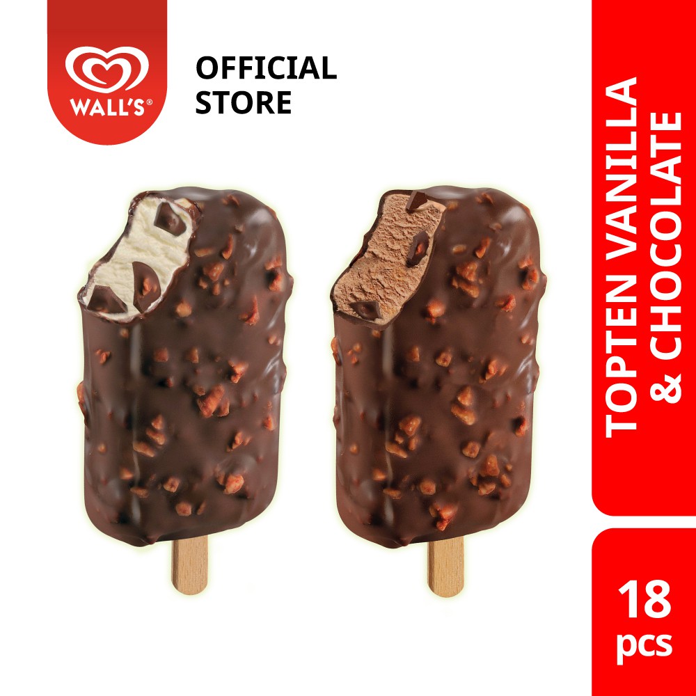 Wall's Topten Vanila & Chocolate (18 Pieces) Shopee Malaysia