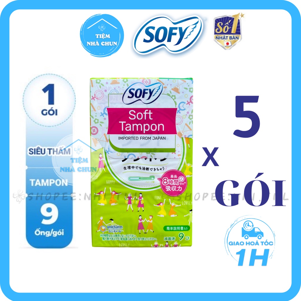 [BVS] Set of 5 Sofy Soft Tampon Super Absorbent Sanitary Napkins Japan