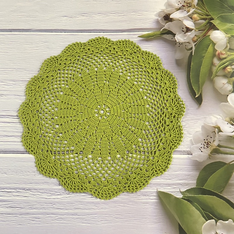 Handmade Crochet Green Doily Shopee Malaysia