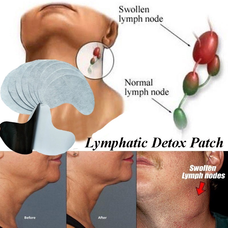10Pcs Neck AntiSwelling Lymphatic Detox Patch Sticker