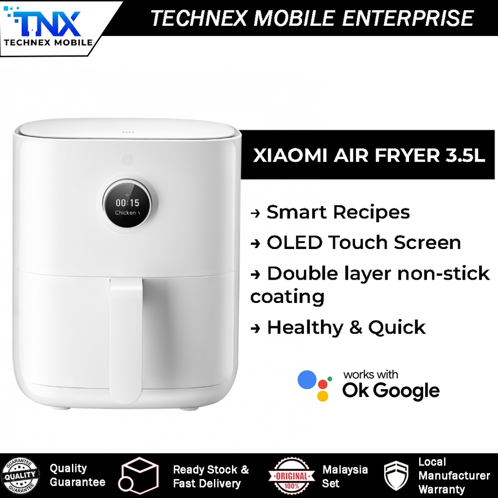 XIAOMI MI Smart Air Fryer 3.5L OLED Touch Screen Smart Recipes Healthy & Quickly (READY STOCK