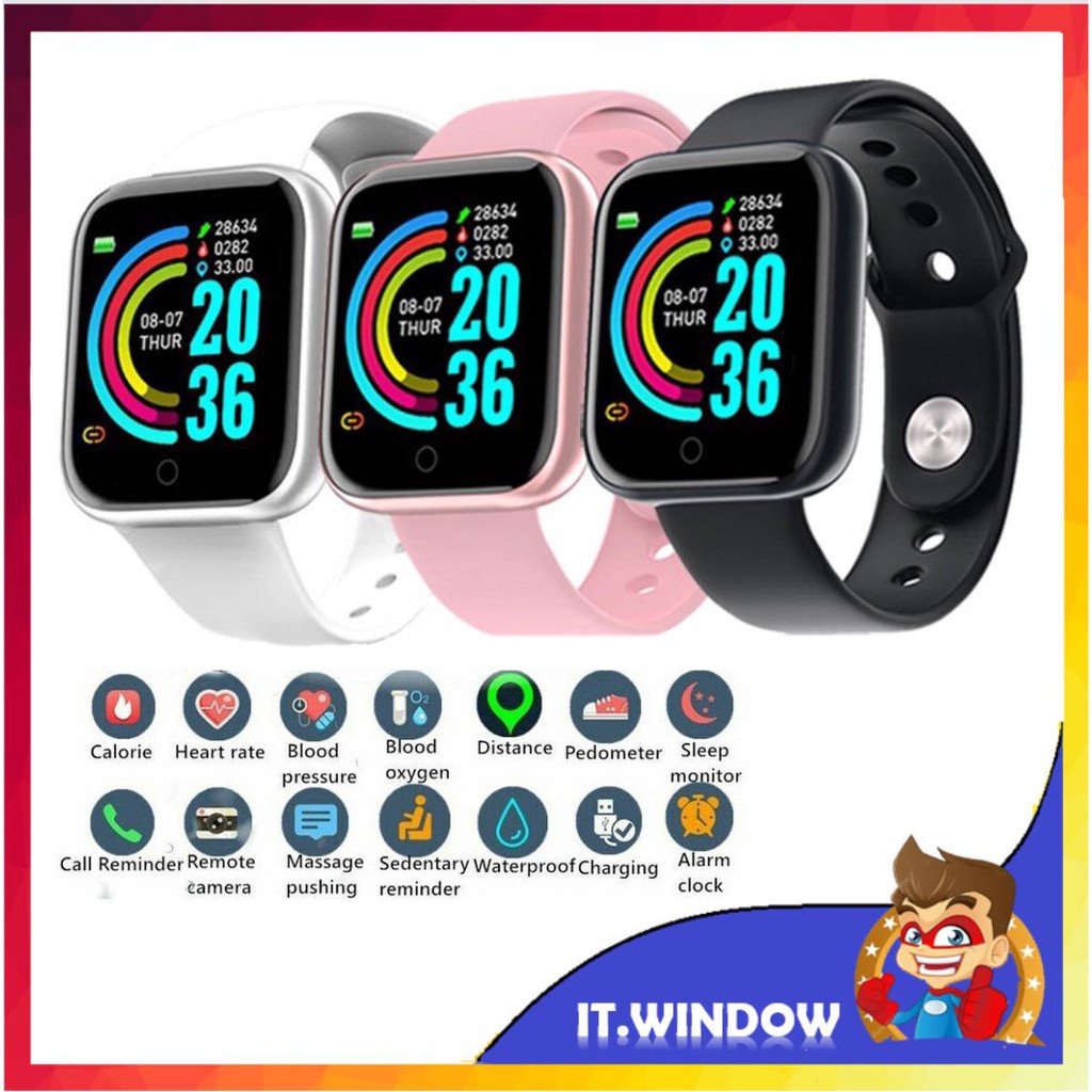 Y68 Smart Watch Bluetooth IP67 Waterproof Y68 Fitness Tracker Watch