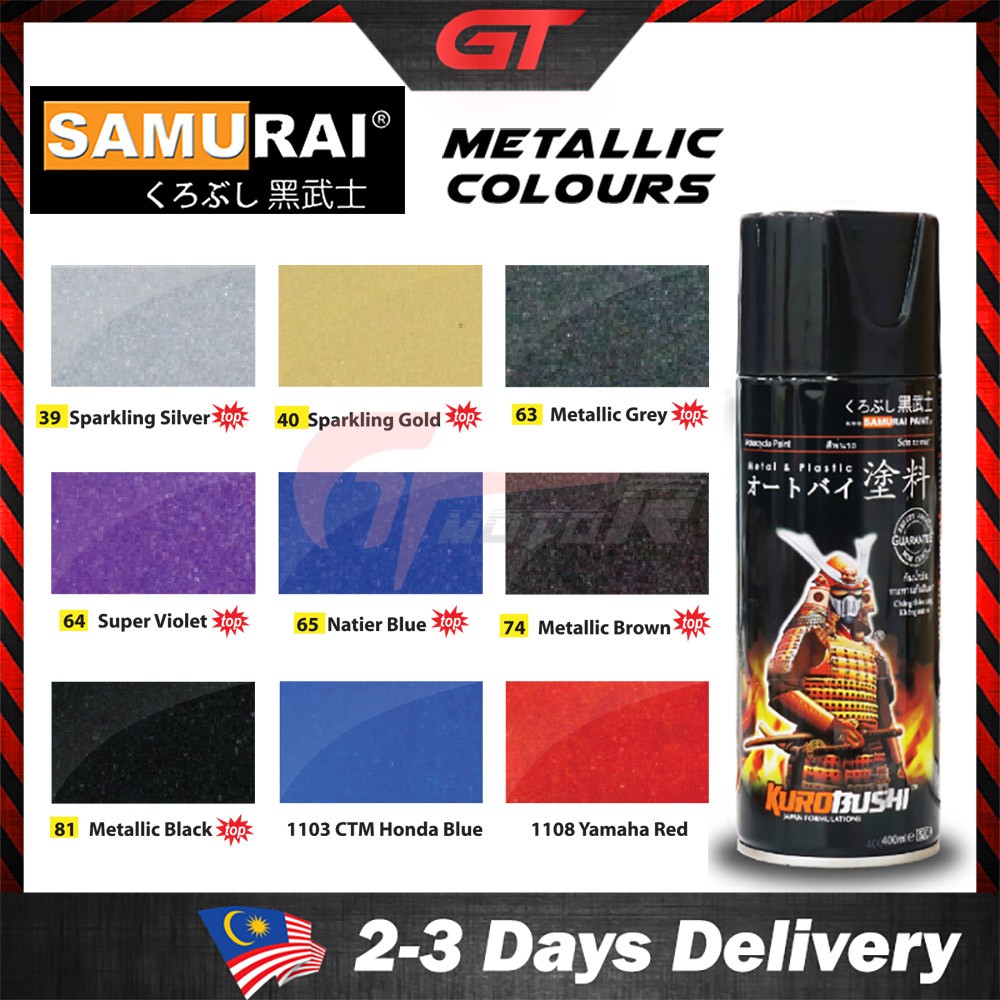 GTmotor Samurai Paint Metallic Colours Matt Color High Gloss Spray