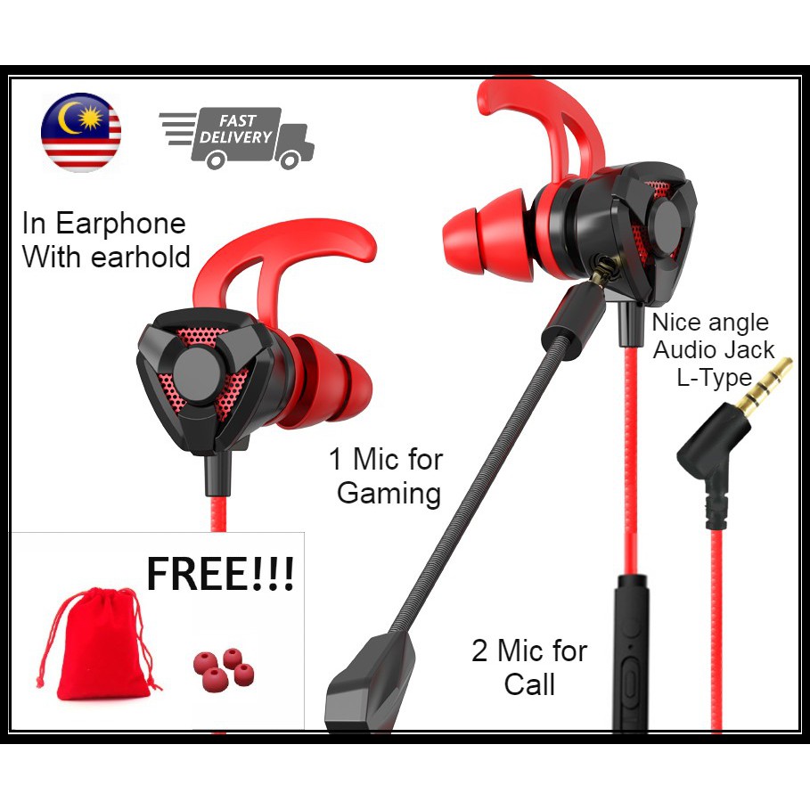 Local Stock!!! [Gaming Headset With Mic G9 In Ear Headphone Noise