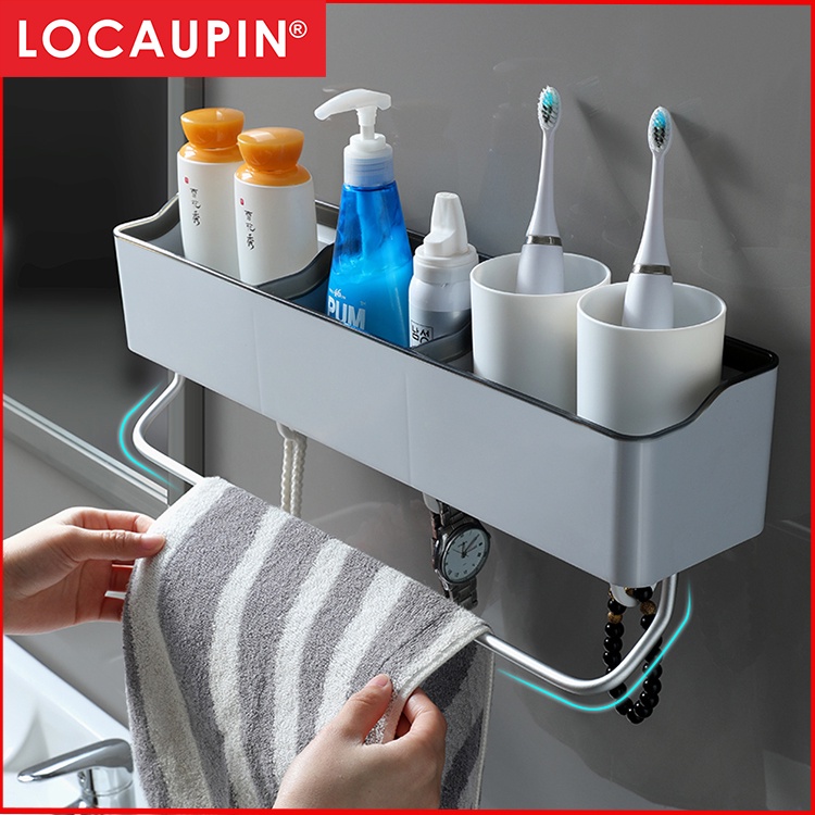 Locaupin Plastic Shelves Wall Mounted Fashion Wall Storage Shelves for