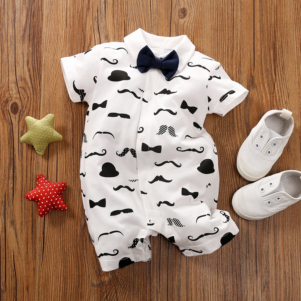 024M baju Baby rompers newborn baby clothing boy short sleeve 100