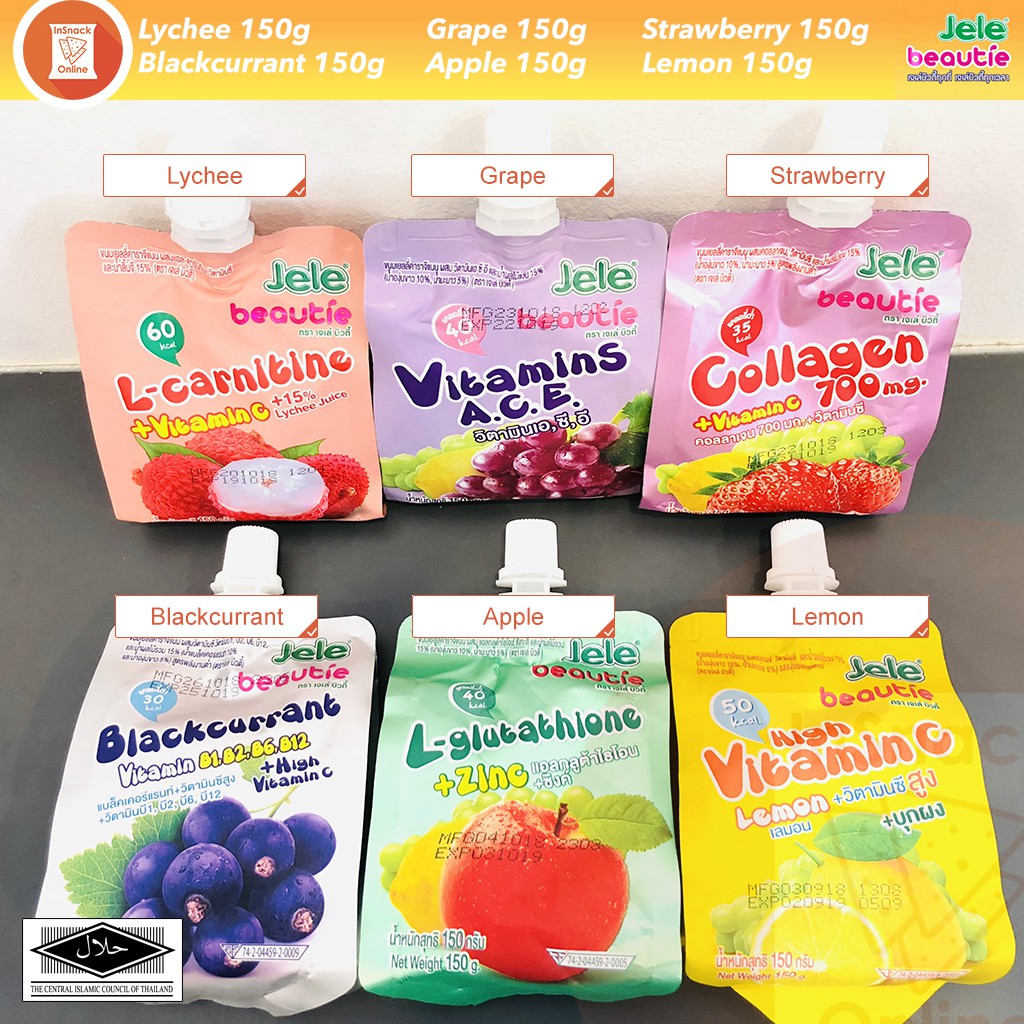 Thailand Halal Jele Beautie Jelly Drink 150g Jelly Kurus Slim Shopee