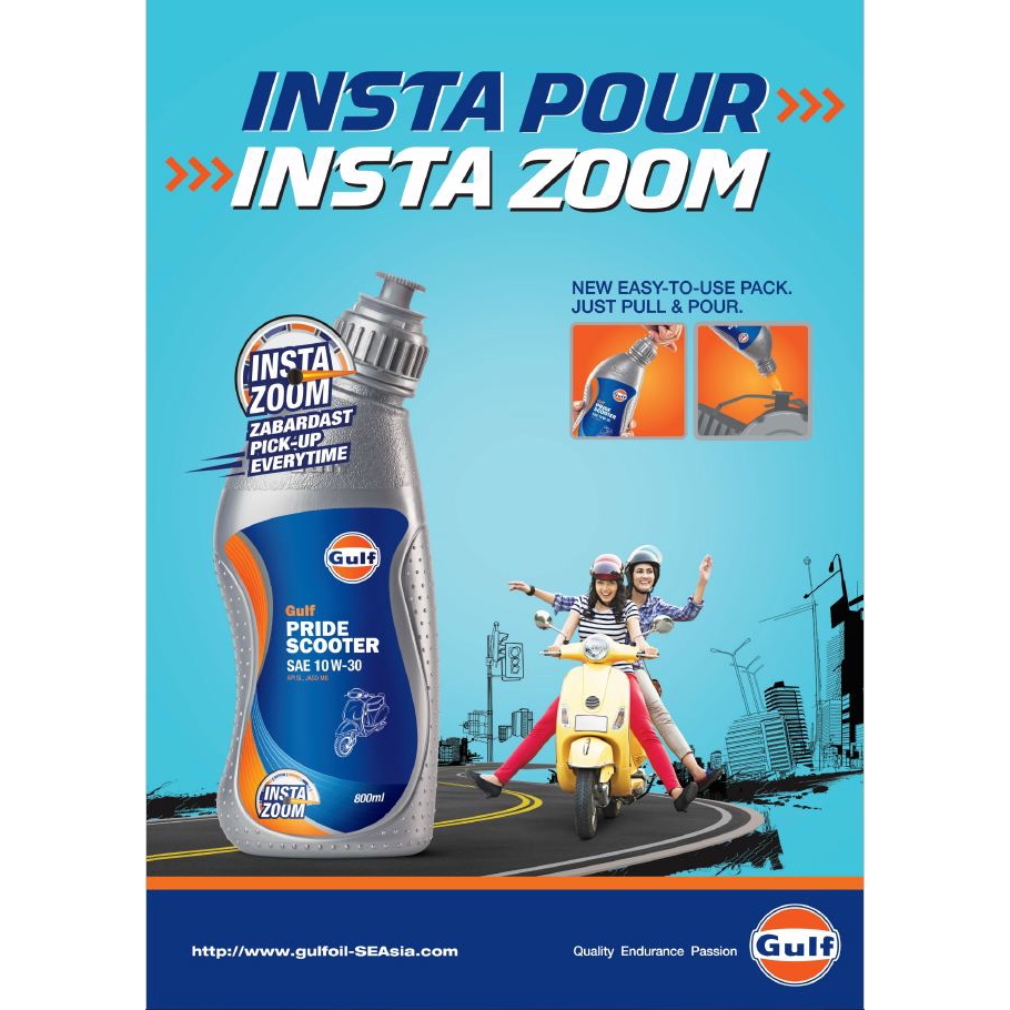 Gulf Pride Scooter 10W30 Fully Synthetic Engine Oil (BEST SCOOTER OIL