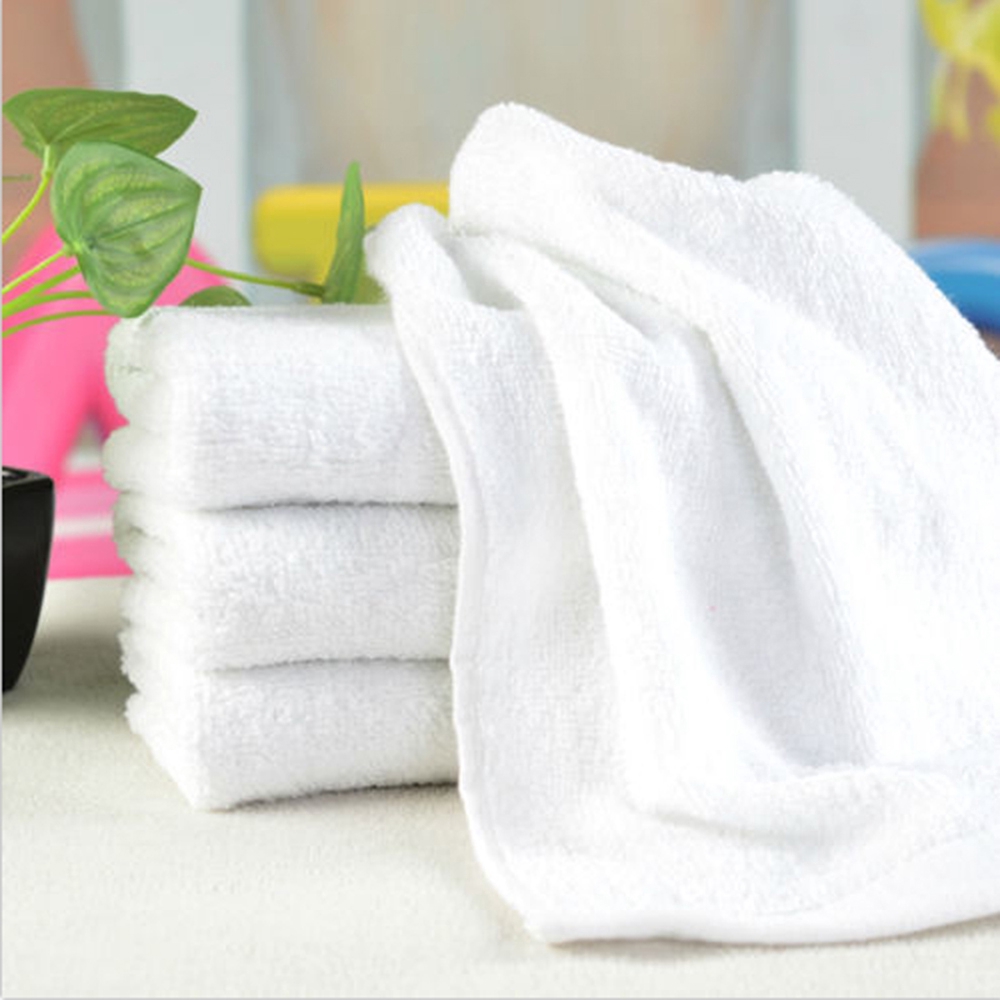 30*60cm Hotel Bath Towel White Soft Microfiber Fabric Face Towel