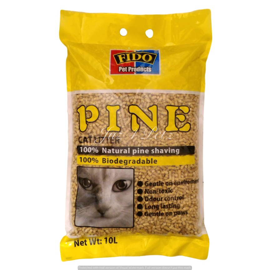 FIDO Pine Wood Litter for Cat, Rabbit, Hamster, Bird (10L) Shopee