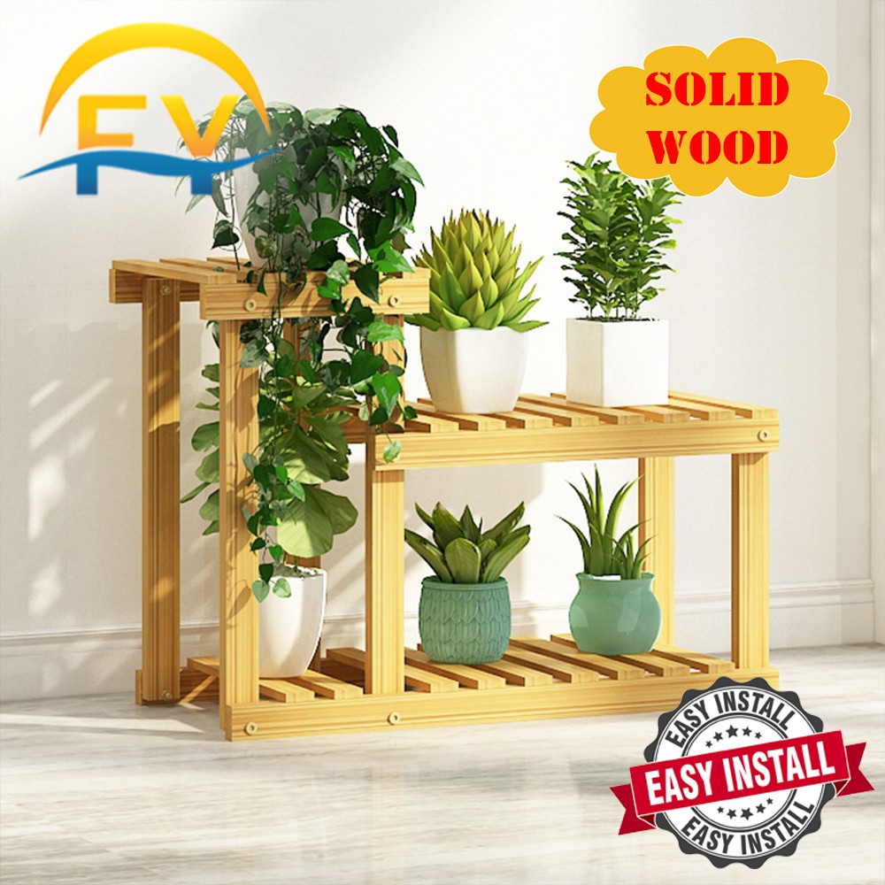 FY Flower Rack Flower Display Plant Rack MultiPurpose Shelf Rak Bunga