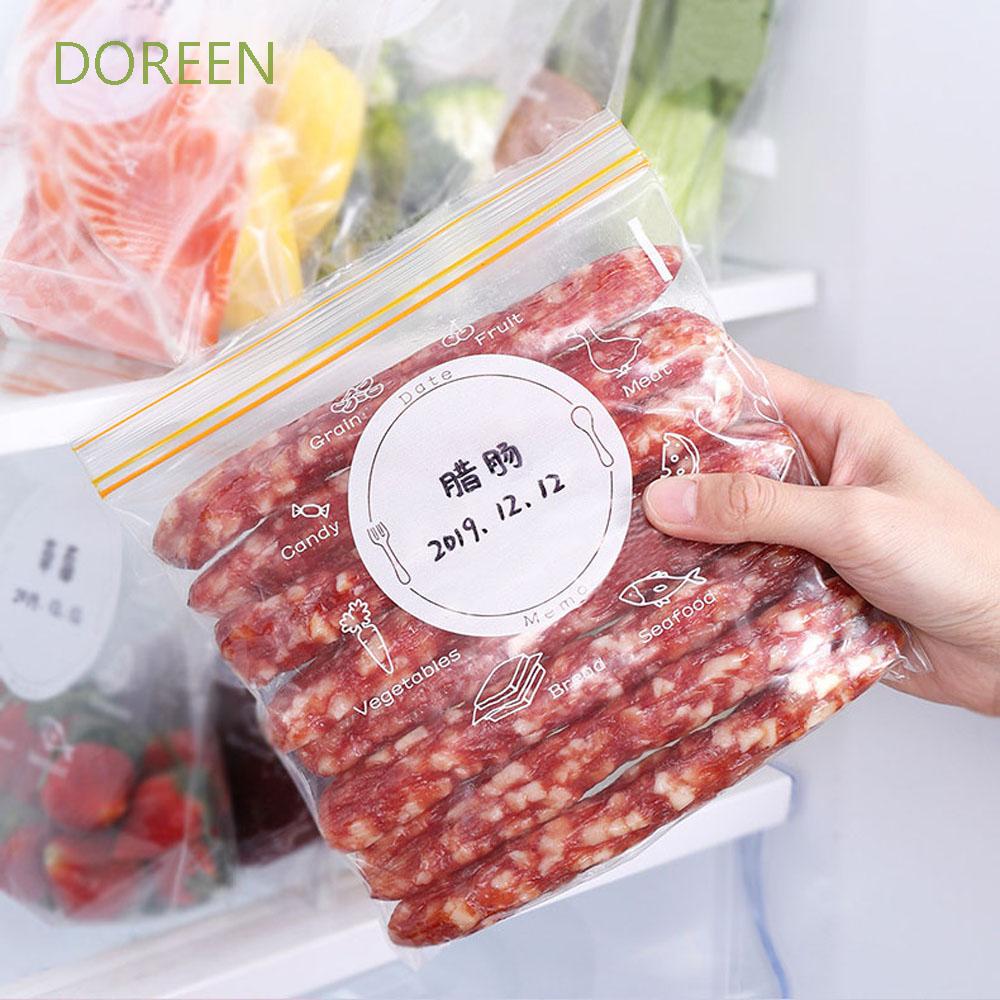 DOREEN 15/25/30 pcs Self Sealing Bag Double Zipper Food Storage Bag
