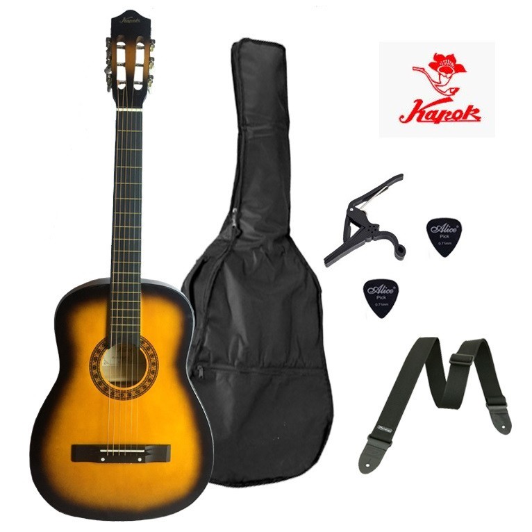 Kapok Acoustic Guitar Kapok Sunburst 38" 100 Original Free Tuning & Bubble Wrap Packing