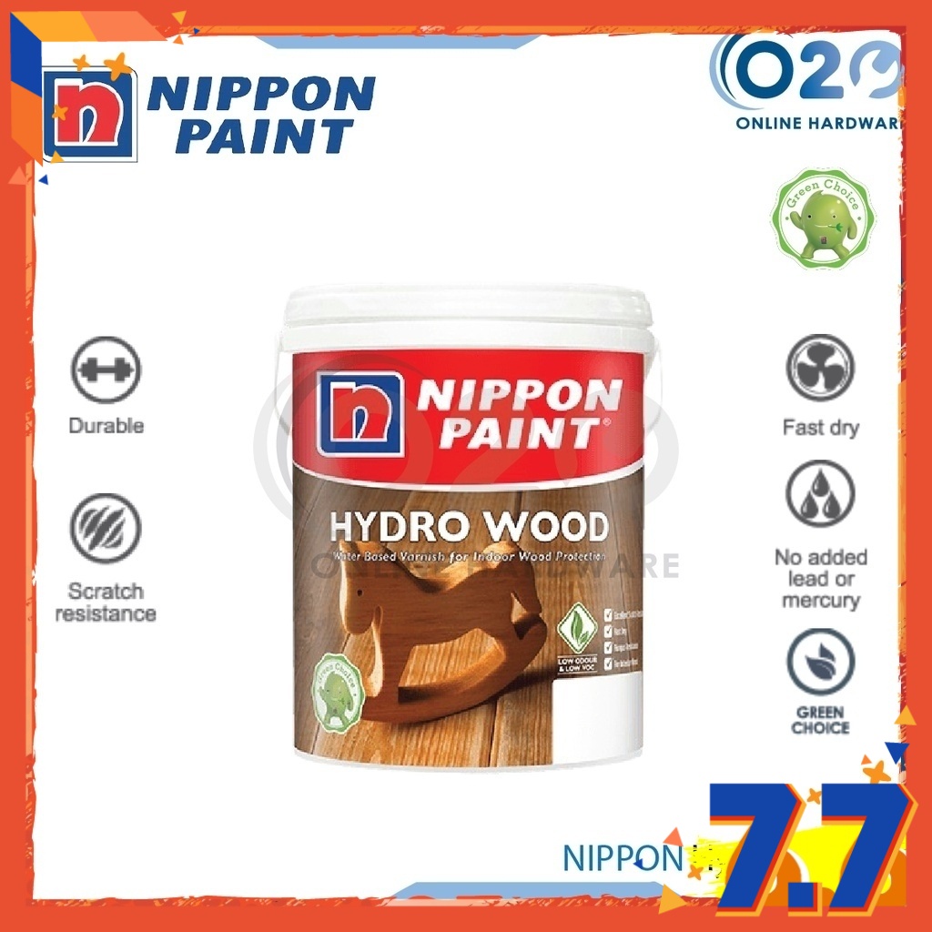 5L Nippon Paint HydroWood Acrylic Paint Wood Paint Polish Cat Paint