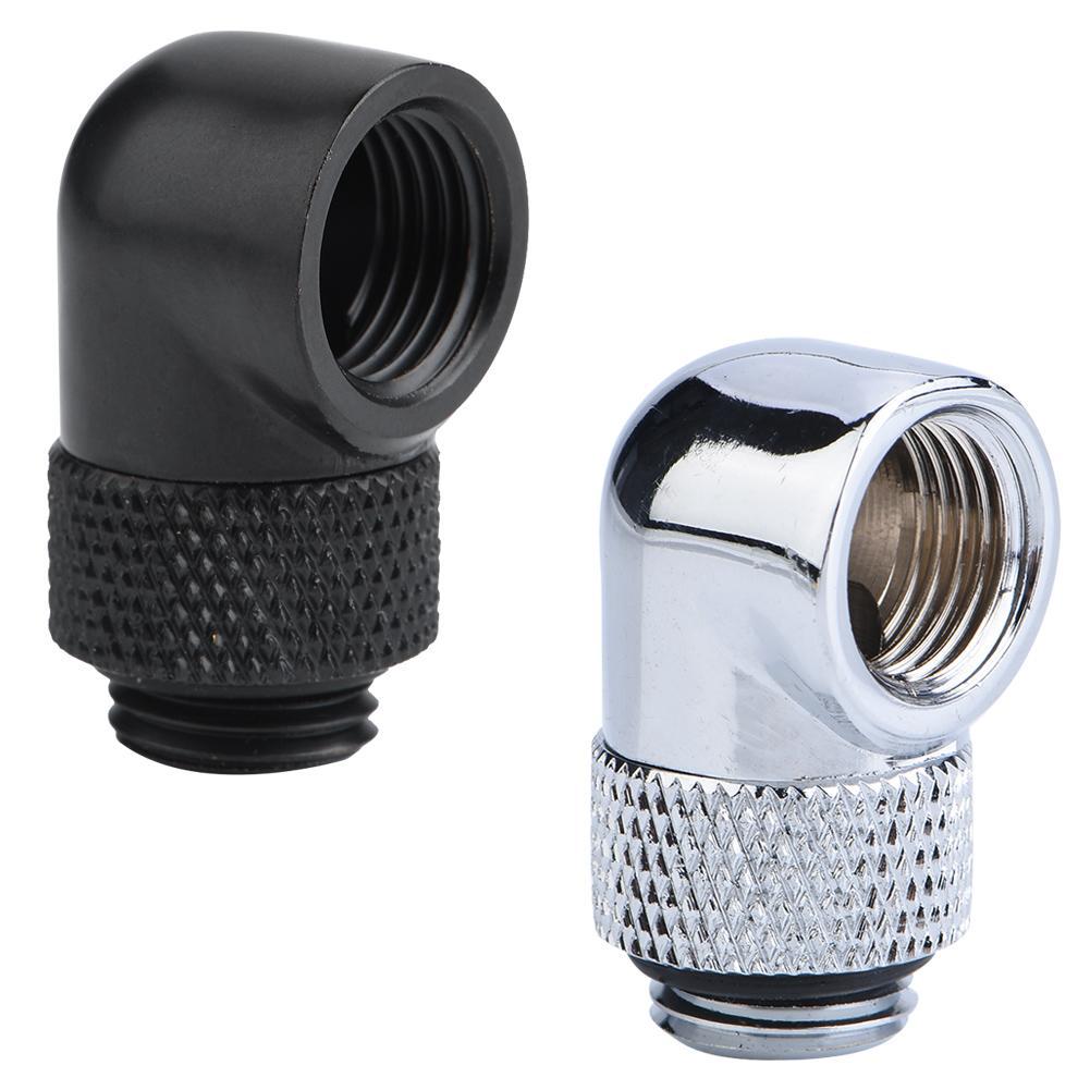 Windyons 90 Degree Angle Tube Fitting PC Water Cooling G1/4 Thread