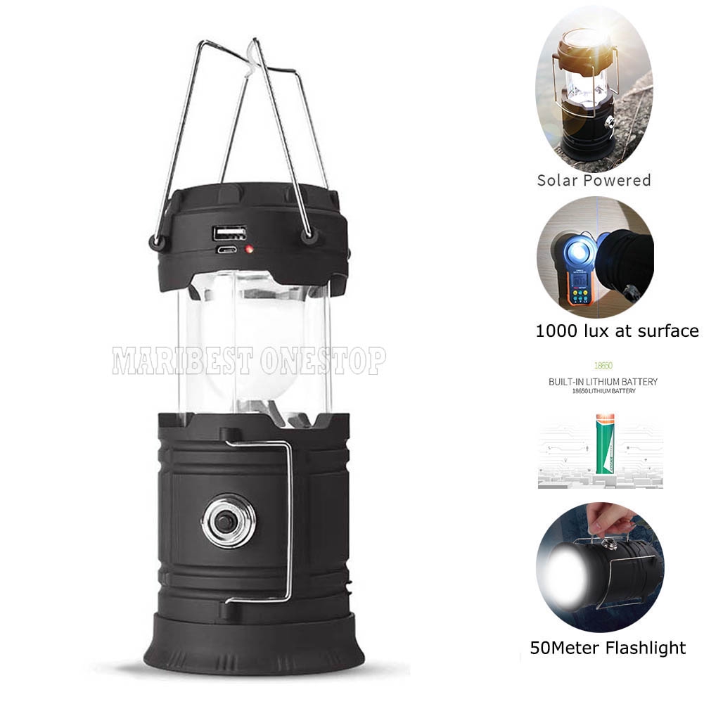 SH5800T Rechargeable 3 in 1 Solar Ultra Bright 6 LED Camping Tent