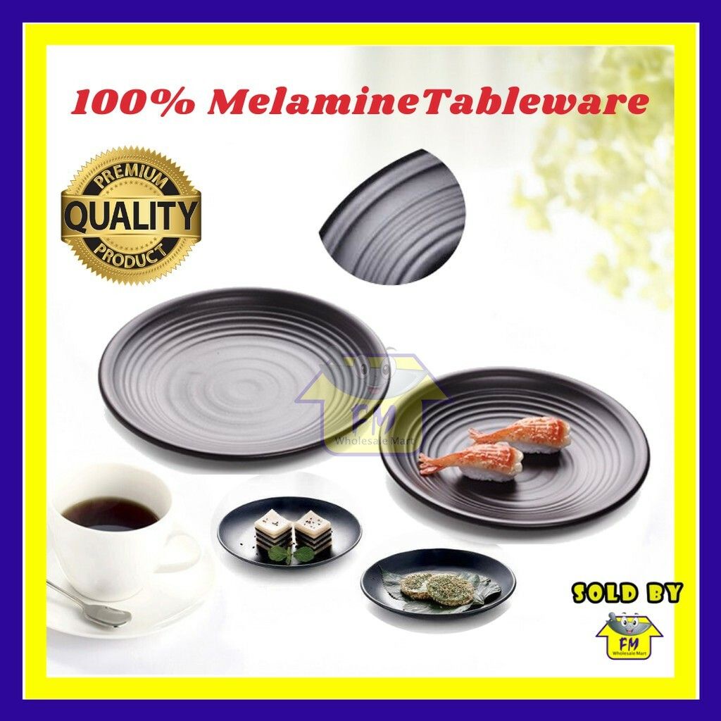 100 Melamine Japanese Creative Matte Black Sushi Dish Plate Western