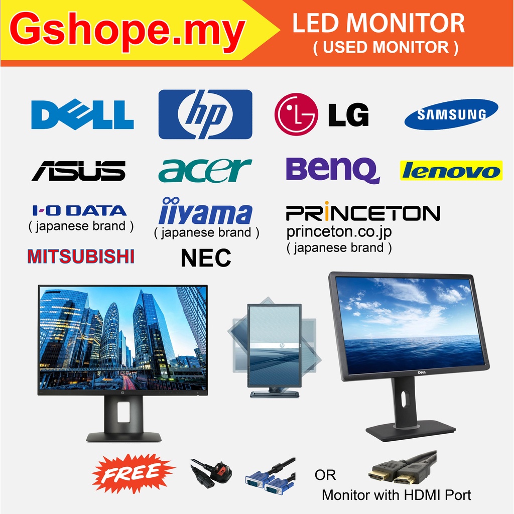 / monitor Branded / Japan branded / LED MONITOR ( refurbish