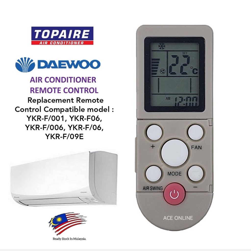 TOPAIRE /DAEWOO Air Cond Aircond Air Conditioner OEM Replacement Remote
