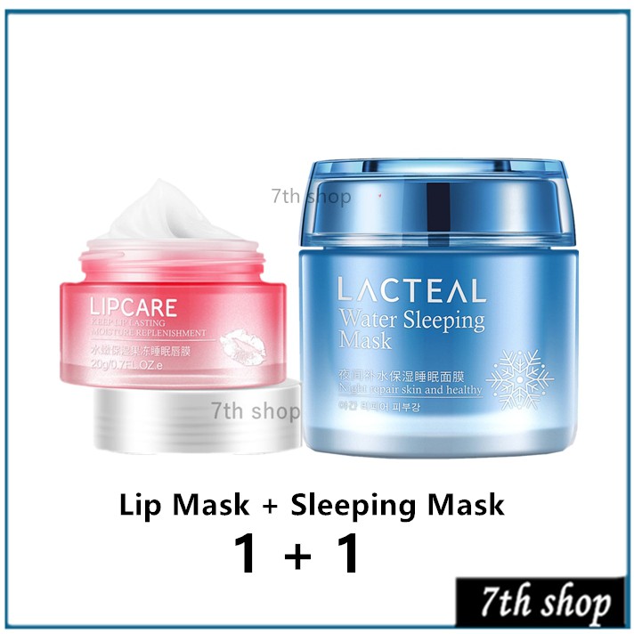 [1 + 1] Bioaqua Lacteal Water Sleeping Mask + Cherry Lip Mask *ready