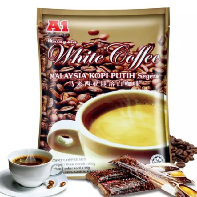 A1 White coffee (malaysia kopi putih segera) Halal Shopee Malaysia