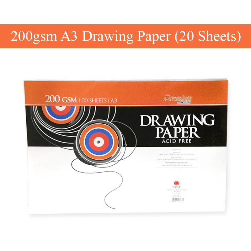 A3 Size 200gsm Acid Free Drawing Paper (20 Sheets / Pack) Shopee Malaysia