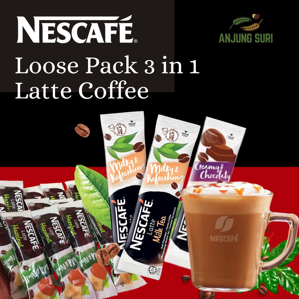 Nescafe Coffee Latte Premix Instant Mocha Hazelnut Milk Tea Caramel