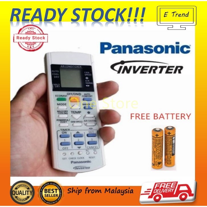 [Top Selling] Panasonic Air Cond Aircon Aircond Remote Control ECONAVI