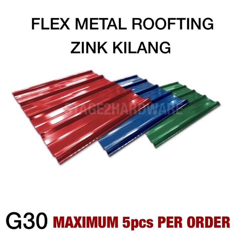 Metal Roofing Zinc / Zink Kilang / Zinc Colour / Zink Warna / Zink Biru