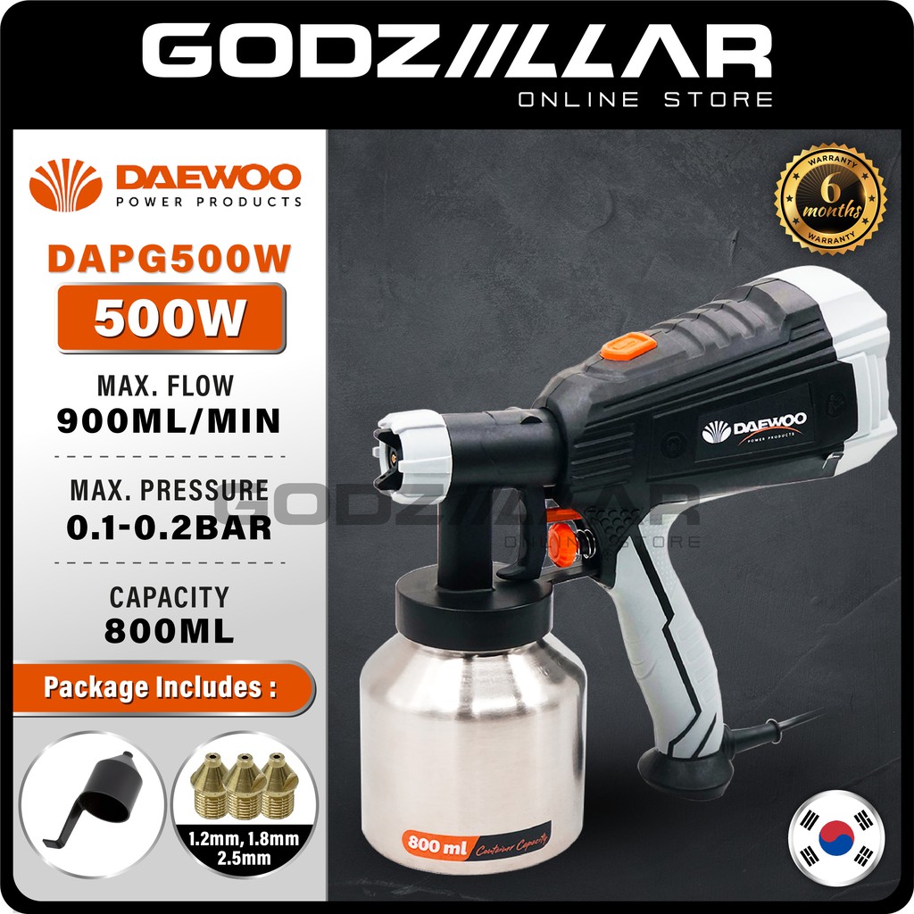 DAEWOO 450W & 500W Electric Spray Gun DAPG450M & DAPG500W Paint