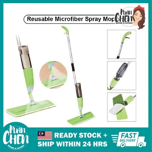 Easy Spray Mop with Microfiber Pad Mop Magic Mop Lantai Viral Lazy Mop