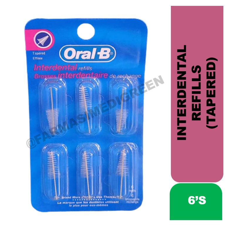 OralB Interdental Refills Tapered / Cylindrical 6'S Shopee Malaysia