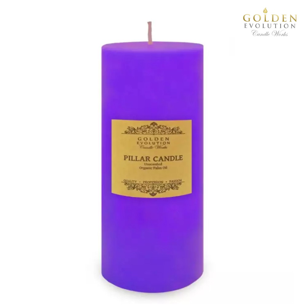 GE Candle Works Unscented 3" x 9" Pillar Candle (Purple) Shopee Malaysia