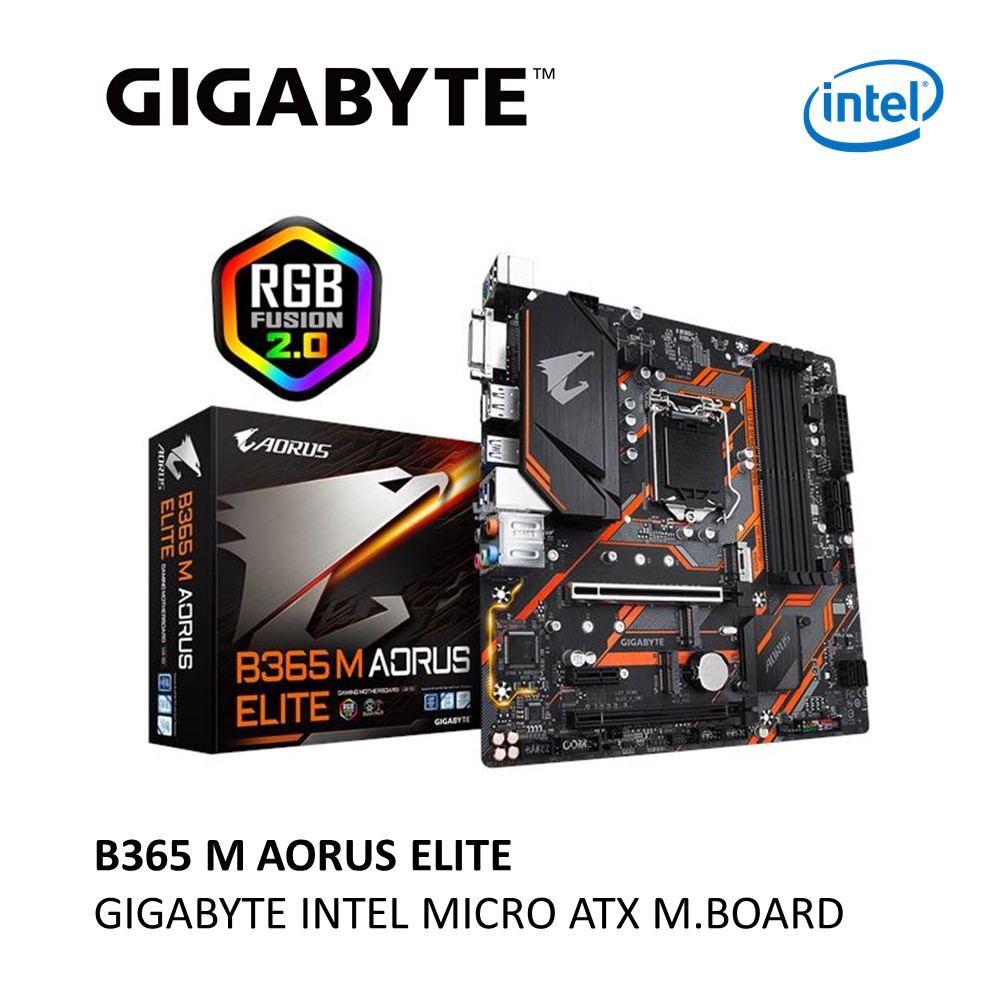 GIGABYTE B365 M AORUS ELITE LGA 1151 MICRO ATX MOTHERBOARD (GAB365M